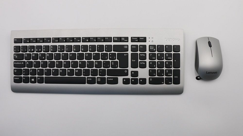 Lenovo kit inalámbrico usb de teclado español + mouse (plata) SKM0N61239  00XH878 | Tienda Lenovo