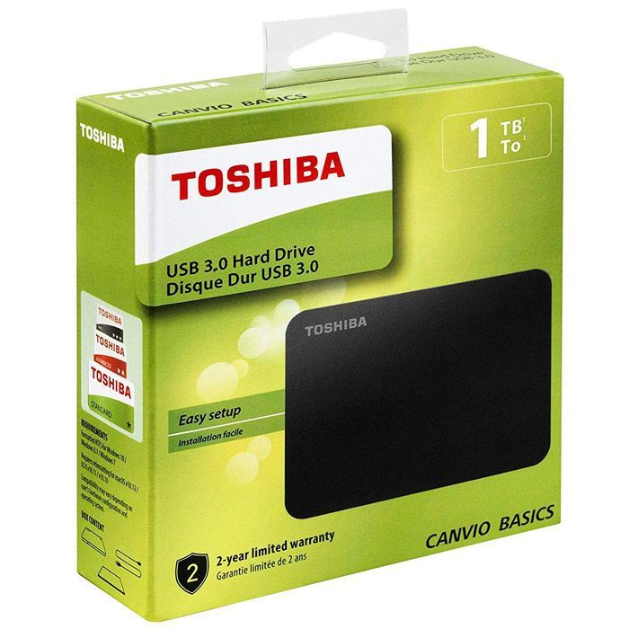 Disco Duro Externo Toshiba Canvio Basics 1TB 2.5" - HDTB410EK3AA