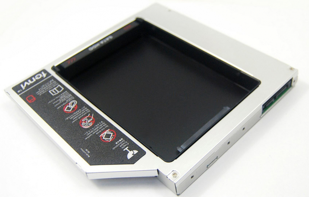 Bahía ultrabay (compatible) para añadir 2do disco duro de 2.5" a portátil  con unidad óptica de 12.7mm de alto (OEM0056)